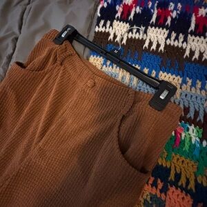 Cider Ribbed Brown Pants